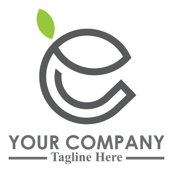 Natural letter e line Logo PNG Vector