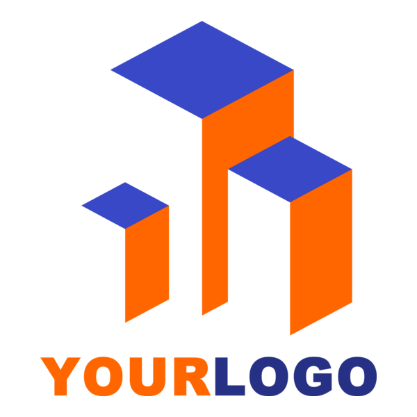 Orange Building Logo PNG Vector