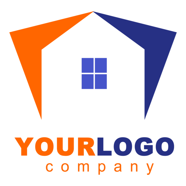 Orange House Logo PNG Vector