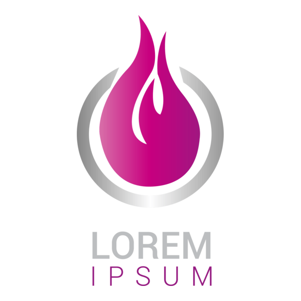 Purple Flame Logo PNG Vector