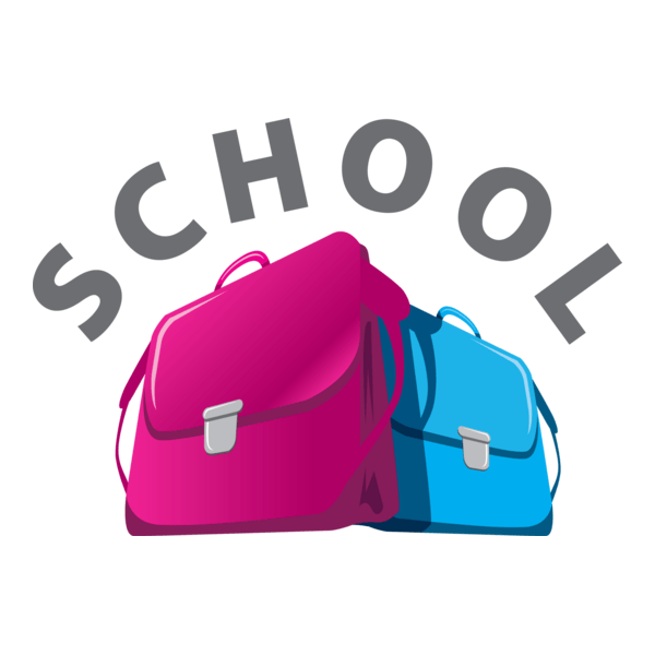 School Bag Logo PNG Vector