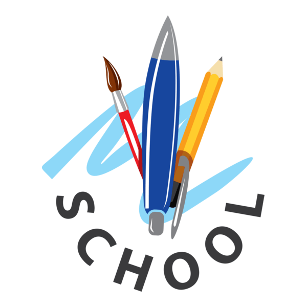 School Pens Logo PNG Vector