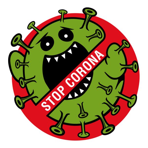 Stop Corona Virus Logo PNG Vector