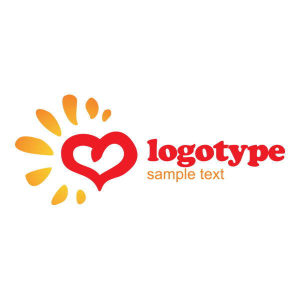 Sun and Love Logo PNG Vector