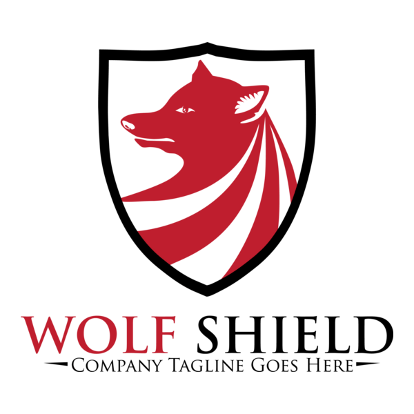 Wolf Shield Logo PNG Vector