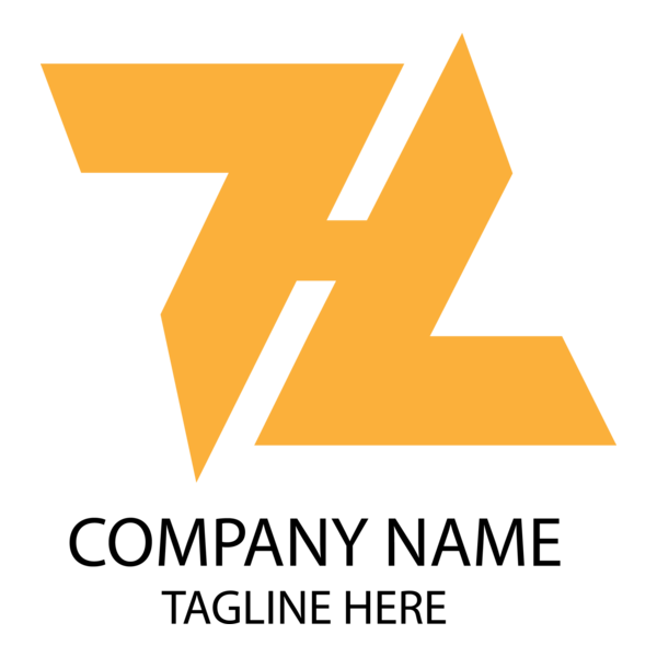 Yellow Z Letter Logo PNG Vector