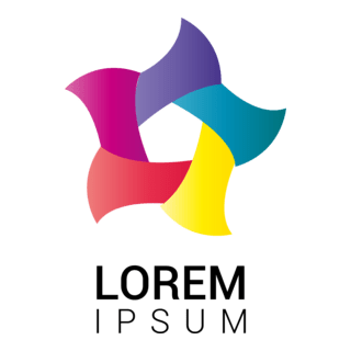 Abstract Colorful Star Logo PNG Vector