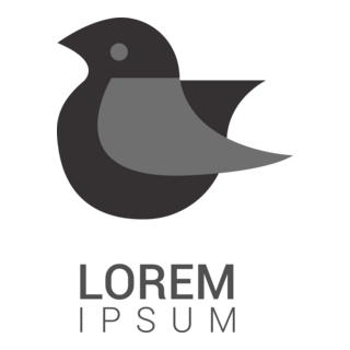 Black Bird Logo PNG Vector