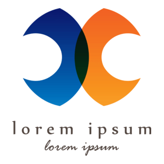 Blue and Orange Abstract Shape Logo PNG Vector