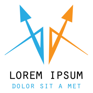 Blue and Orange Shape Logo PNG Vector