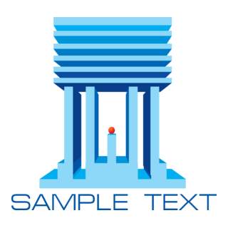 Blue Building Logo PNG Vector