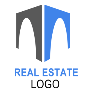 Blue Building Logo PNG Vector