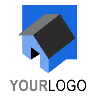 Blue House Logo PNG Vector