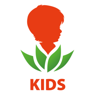 Child at the green Logo PNG Vector
