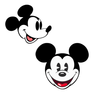 Classic Mickey Heads Logo PNG Vector