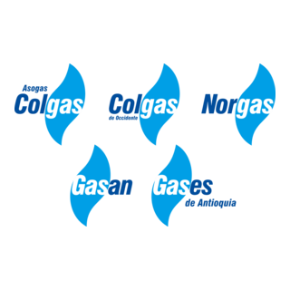 Colgas - Norgas - Gasan - Gases de Antioquia Logo PNG Vector