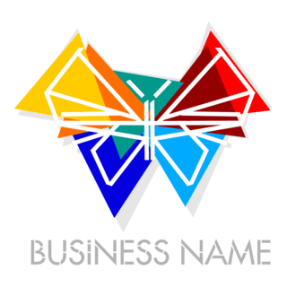 Colorful Butterfly Logo PNG Vector