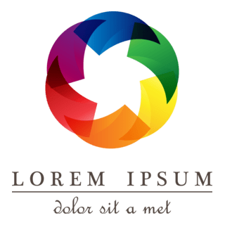 Colorful Shape with a Star Logo PNG Vector