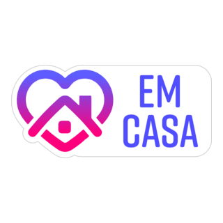Em casa stay home Logo PNG Vector