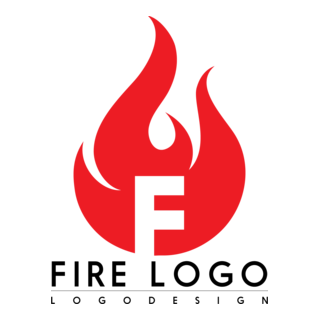 F Letter Flame Logo PNG Vector
