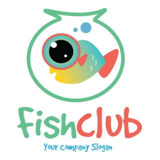 Fish Club Logo PNG Vector