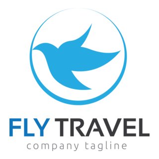 Fly Travel Logo PNG Vector