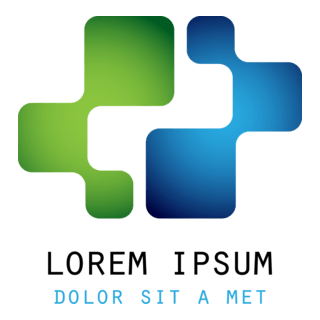 Green and Blue Shape Logo PNG Vector