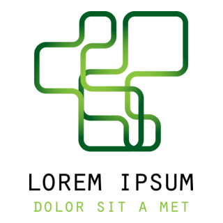 Green Line Shape Logo PNG Vector