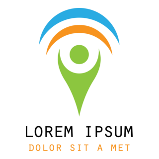 Happy Green Human Logo PNG Vector