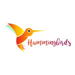 Humming Orange Bird Logo PNG Vector