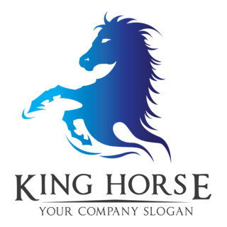 King Horse Logo PNG Vector
