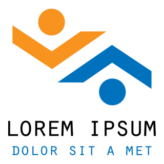 Orange and Blue Logo PNG Vector