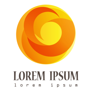 Orange and Yellow Abstract Shape Logo PNG Vector