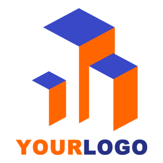 Orange Building Logo PNG Vector