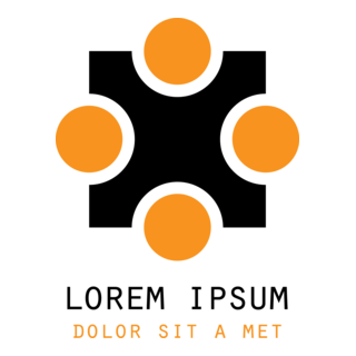 Orange Dots Shape Logo PNG Vector