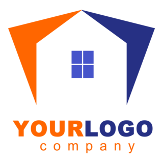 Orange House Logo PNG Vector