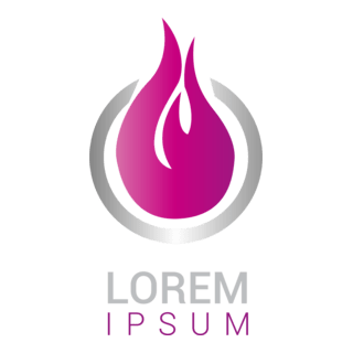 Purple Flame Logo PNG Vector