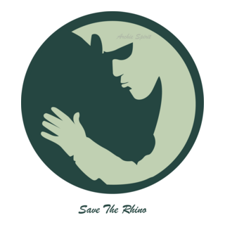 save the rhino Logo PNG Vector