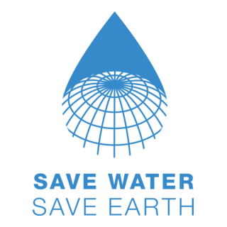 Save Water Save Earth Logo PNG Vector
