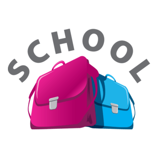 School Bag Logo PNG Vector