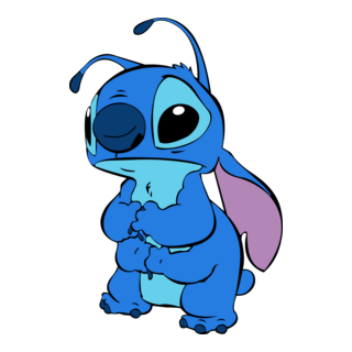 Stitch Sad Logo PNG Vector