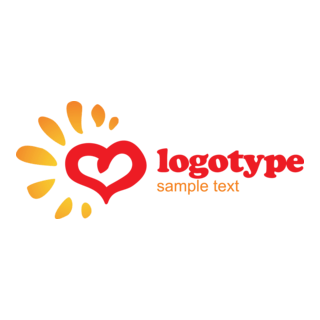 Sun and Love Logo PNG Vector