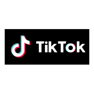 Tiktok Banner Black Logo PNG Vector