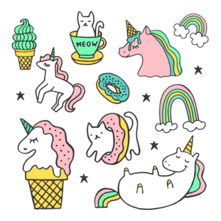 Unicornios Logo PNG Vector