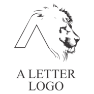A Letter Lion Logo PNG Vector