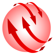 Arrows circling the circle Logo PNG Vector