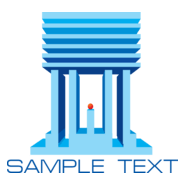 Blue Building Logo PNG Vector