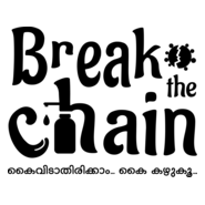 Break The Chain (Kerala Corona) Black & White Logo PNG Vector
