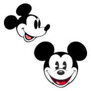Classic Mickey Heads Logo PNG Vector