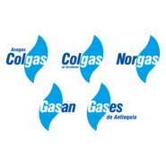 Colgas - Norgas - Gasan - Gases de Antioquia Logo PNG Vector